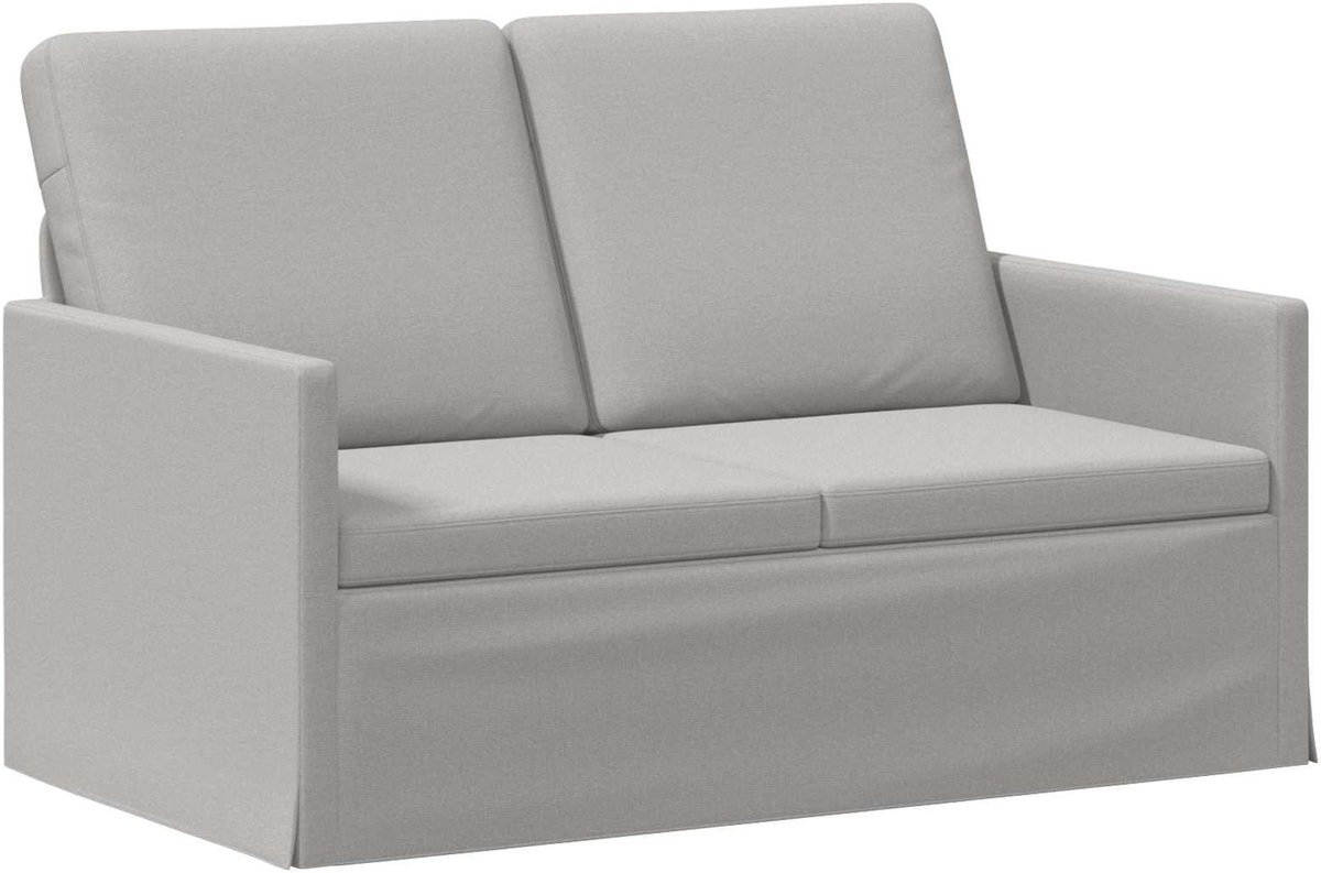 vidaXL 2-zitsbank - Wolkgrijs - 130 - x - 81 - x - 82 - cm - Stof Wolkengrijs