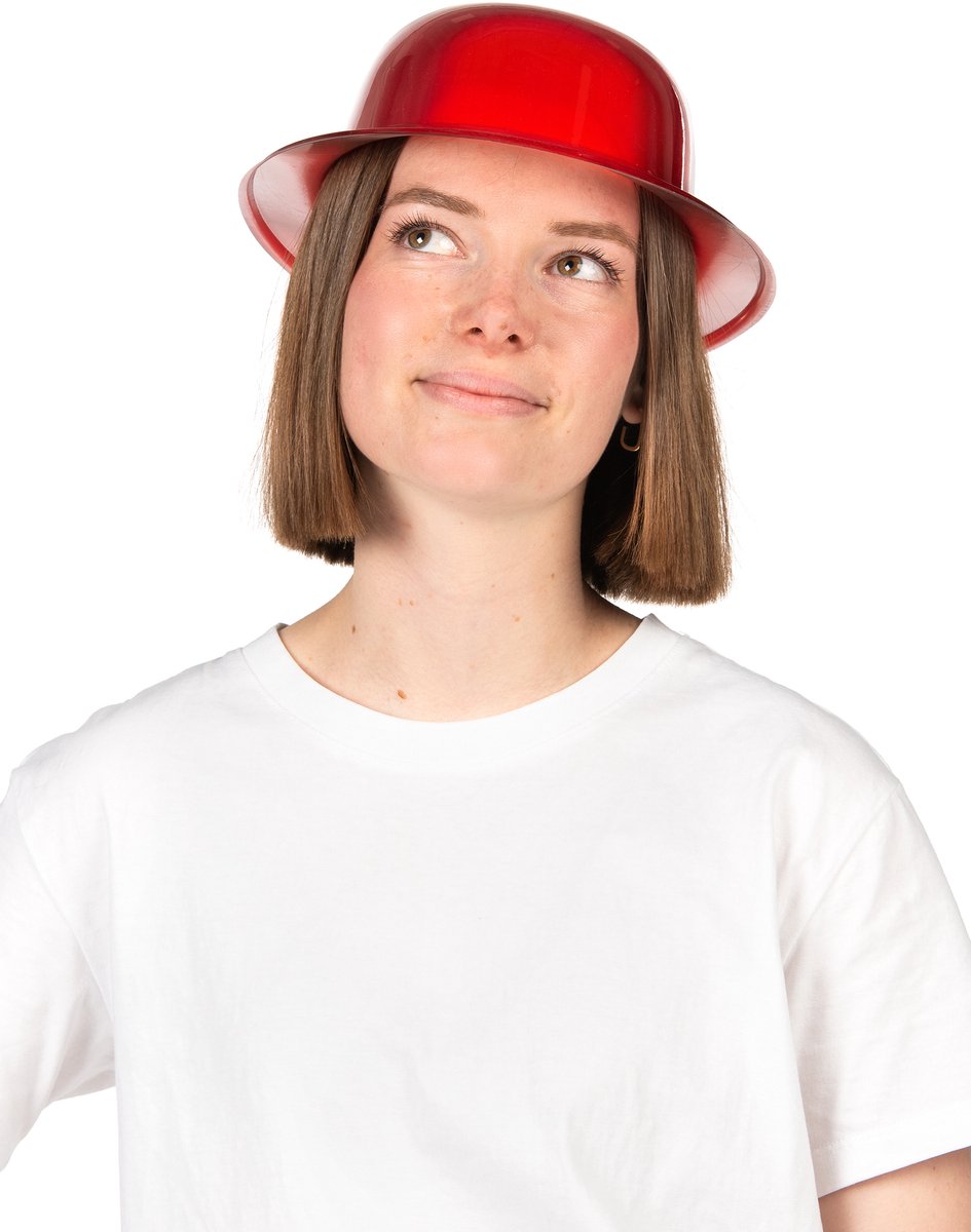 Vegaoo - Glanzende rode bolhoed