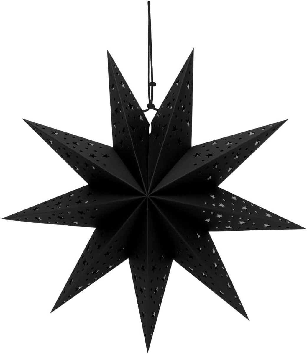 Papieren Sterren voor Kerstmis - 45 cm, 9-puntige Sterren voor Wanddecoratie, Bruiloft en Verjaardag Tafelversiering