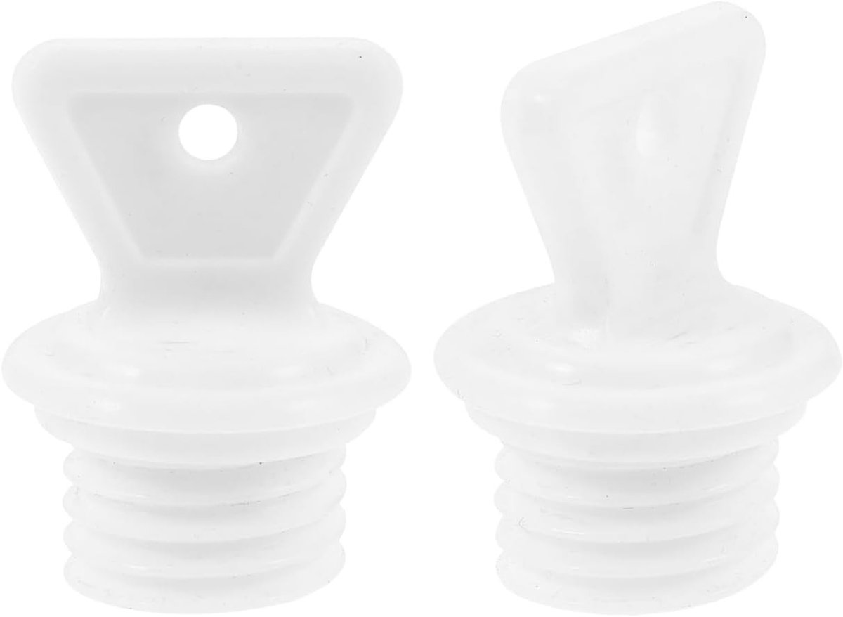 2 Stuks Rubber Vervangende Sluiting voor Warmwaterkruik, Stopper voor Warmwaterzak, Bedkruik Sluiting, Wit