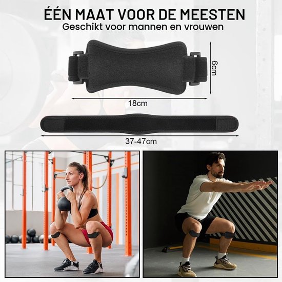 Verstelbare Patella Tendon Kniebanden, 2 Stuks, Ideaal voor Hardlopen, Voetbal en Basketbal — afbeelding 5