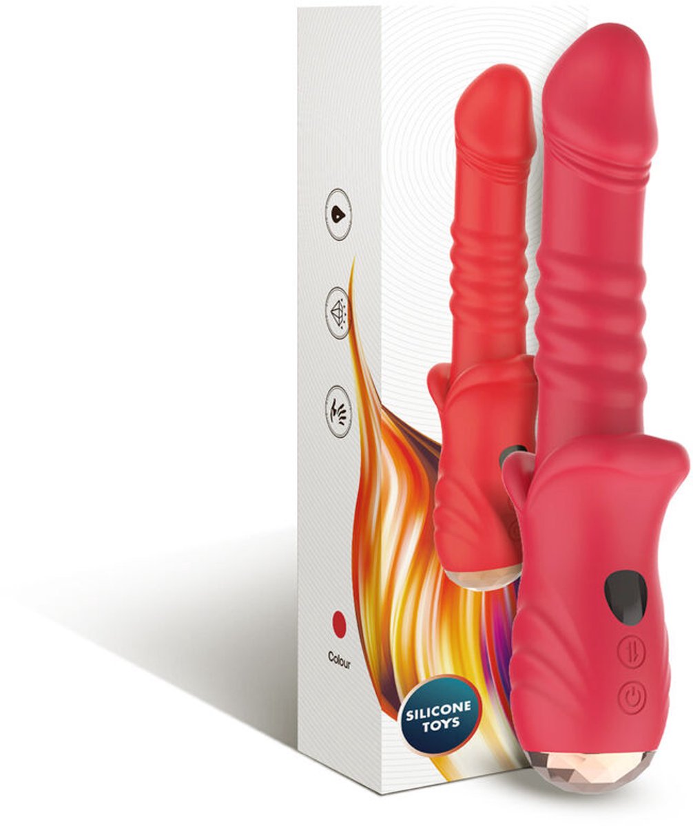 Point A Stimulerende Vibrerende Dildo Rood
