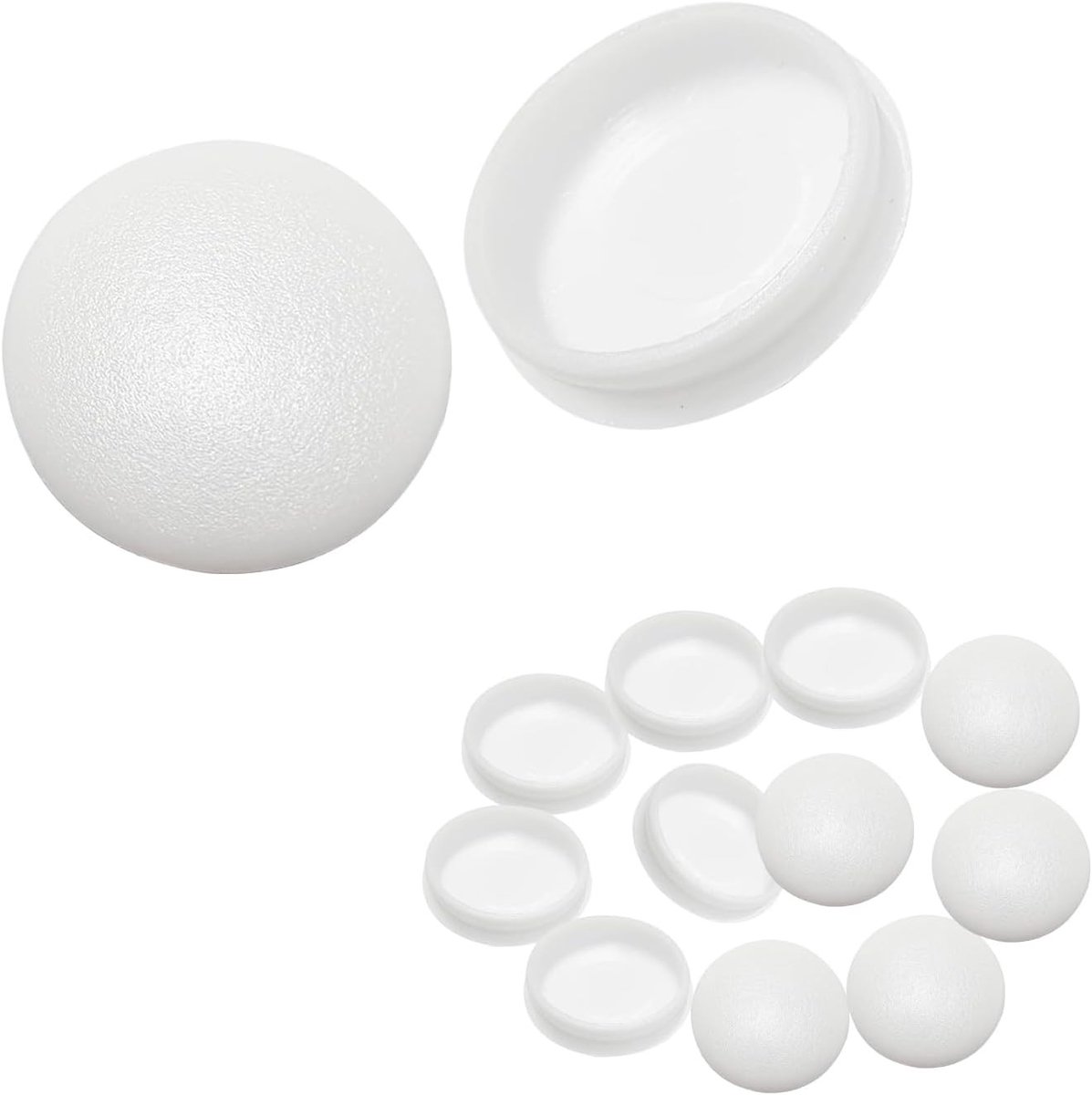 25 Stuks Plastic Caps voor Schroefgaten, Ronde Gaten, Meubelgaten, Witte Beschermkap voor Boorgaten, 18mm Afmeting