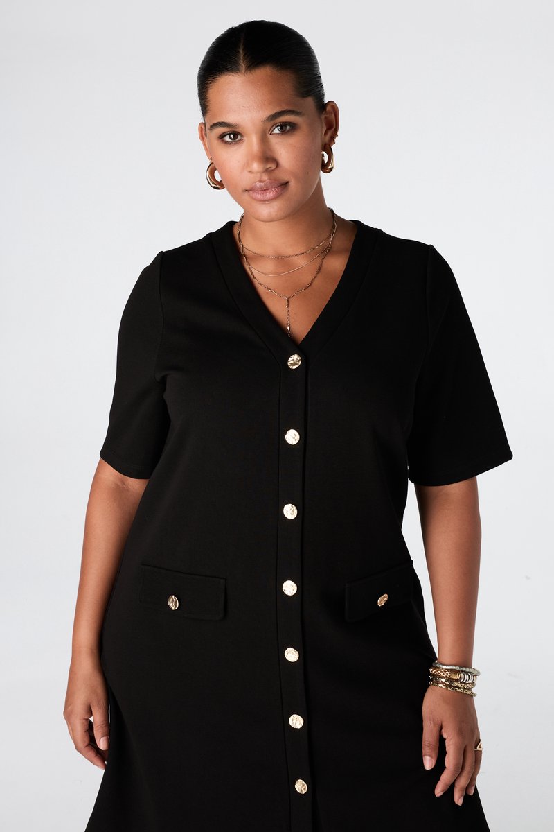 MS Mode Jurk Jurk met knoopsluiting