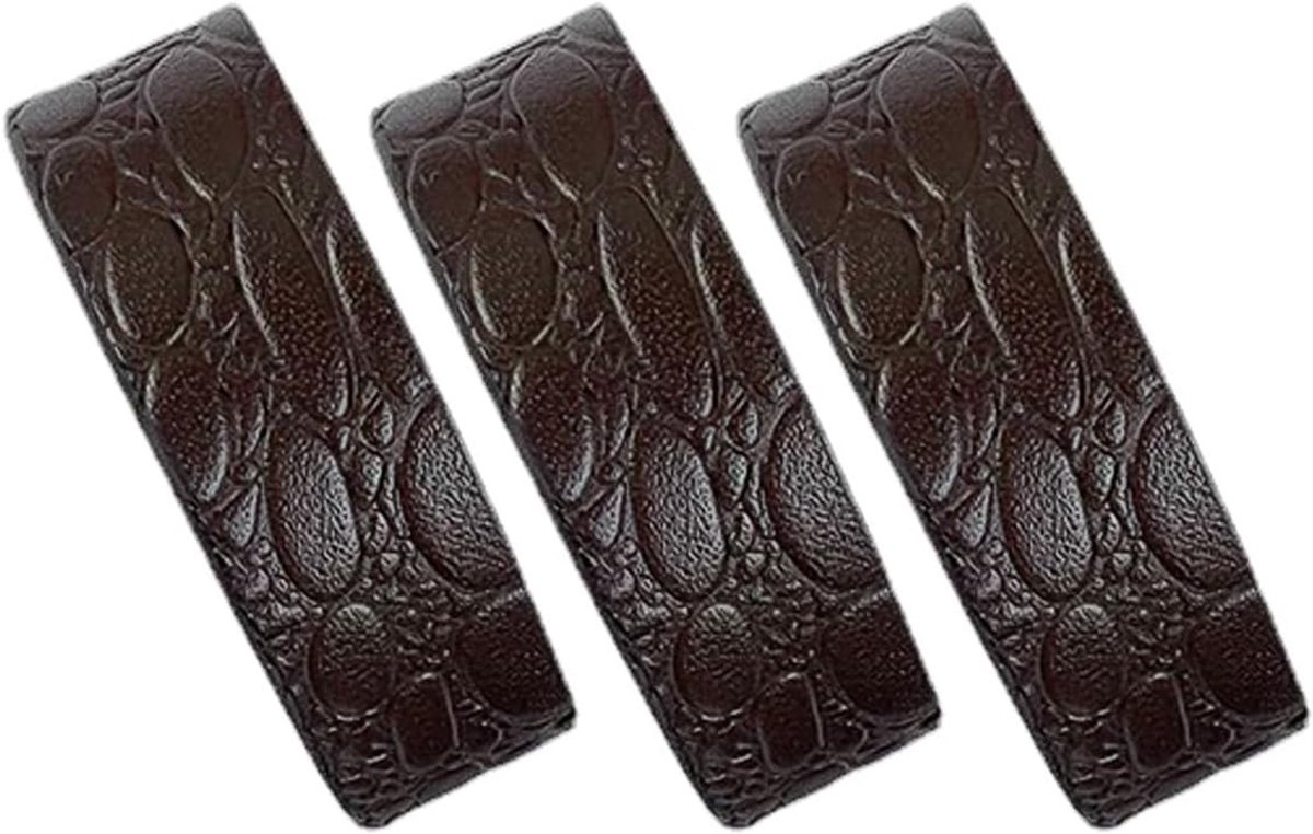 3 Stuks Leren Riemaansluitingen voor DIY Projecten, Geschikt voor 38mm Brede Riemen en Accessoires