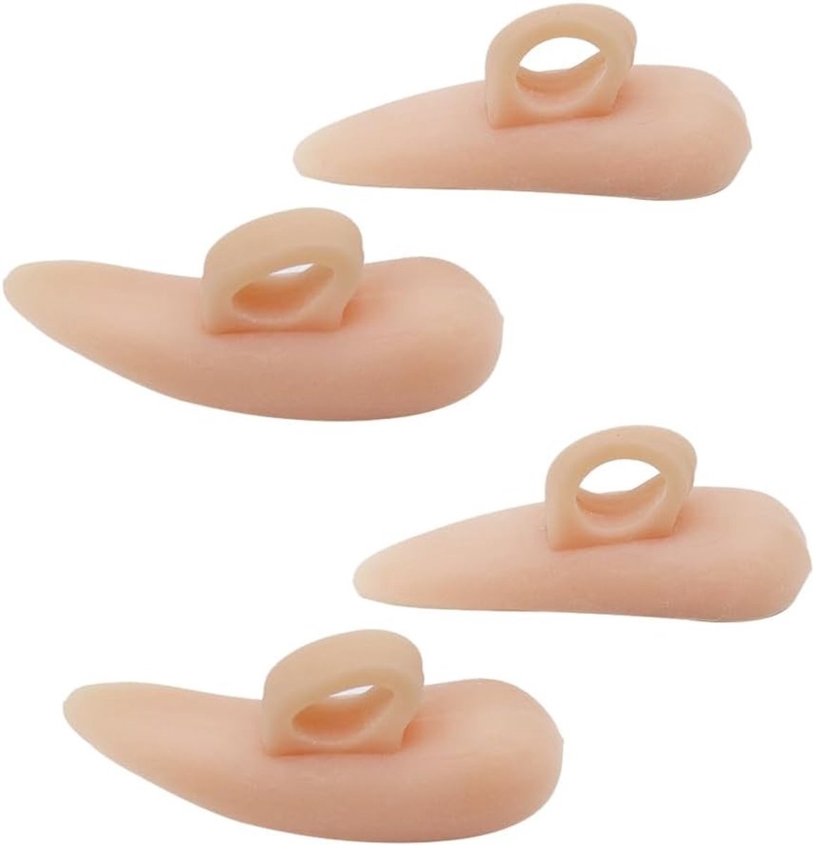 4 Stuks Silicone Gel Kussens voor Hammer Toe en Ballenzeh - Orthopedische Polster voor Voetcomfort en Pijnverlichting