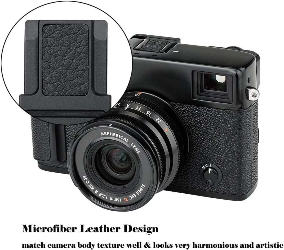 Metaal Hot Shoe Thumb Grip voor Fujifilm X-Pro3, X-Pro2 en X-Pro1 Camera - Verbeterde Balans en Grip voor Fotografie