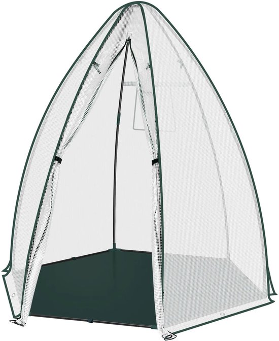 Klarven® Kweekkas Translucent wit - Kweekkasten Voor Buiten - Kweekkas Binnen - Kweekkastje In Tuin - Kweekkas Balkon - Kweekkassen - Greenhouse - Windbestendig, Inclusief Grondzeil En Haringen, Snel Op Te Zetten - B160xd160xh180cm