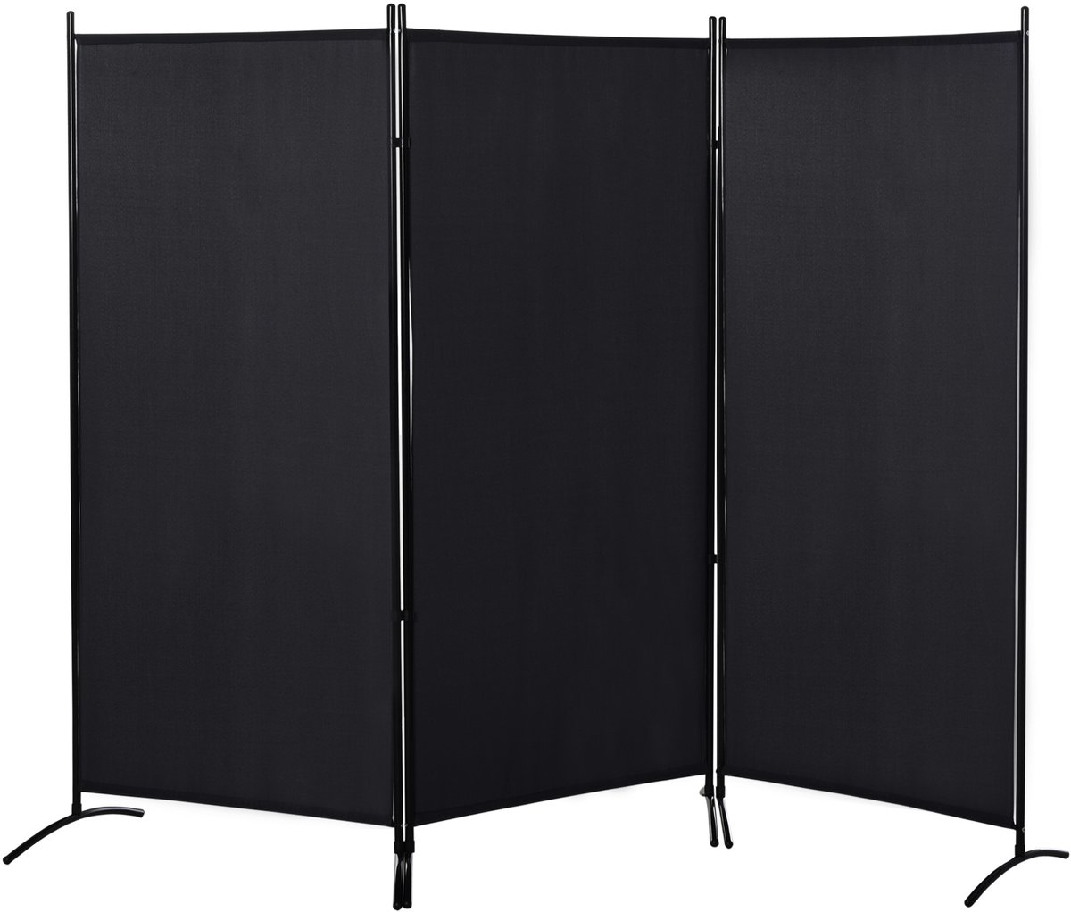 3 - delig scherm - afmetingen 2 - 53 m L x 0 - 5 m B x 1 - 82 m H - zijgordijn - privacyscherm - vrijstaande metalen scheidingswand - polyester