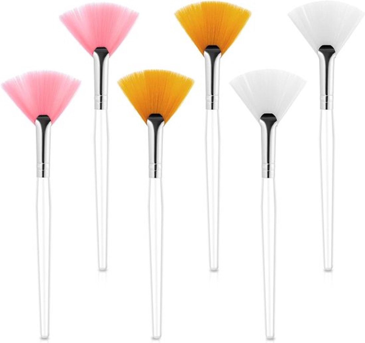 Allecto Plus - Make-up kwasten set van 6 voor gezichtsmasker en zure applicatie