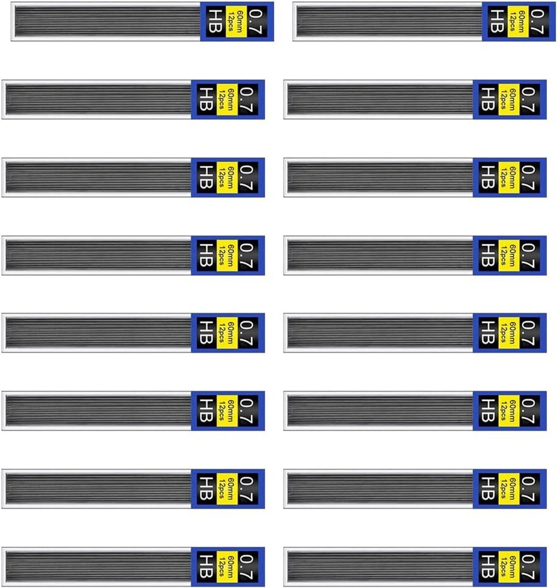 HB 0.8 mm Vulpotlood Navullingen - 192 Stuks Shatterproof, Geschikt voor Mechanische Potloden, Kwaliteitsnavullingen voor Schrijven en Tekenen
