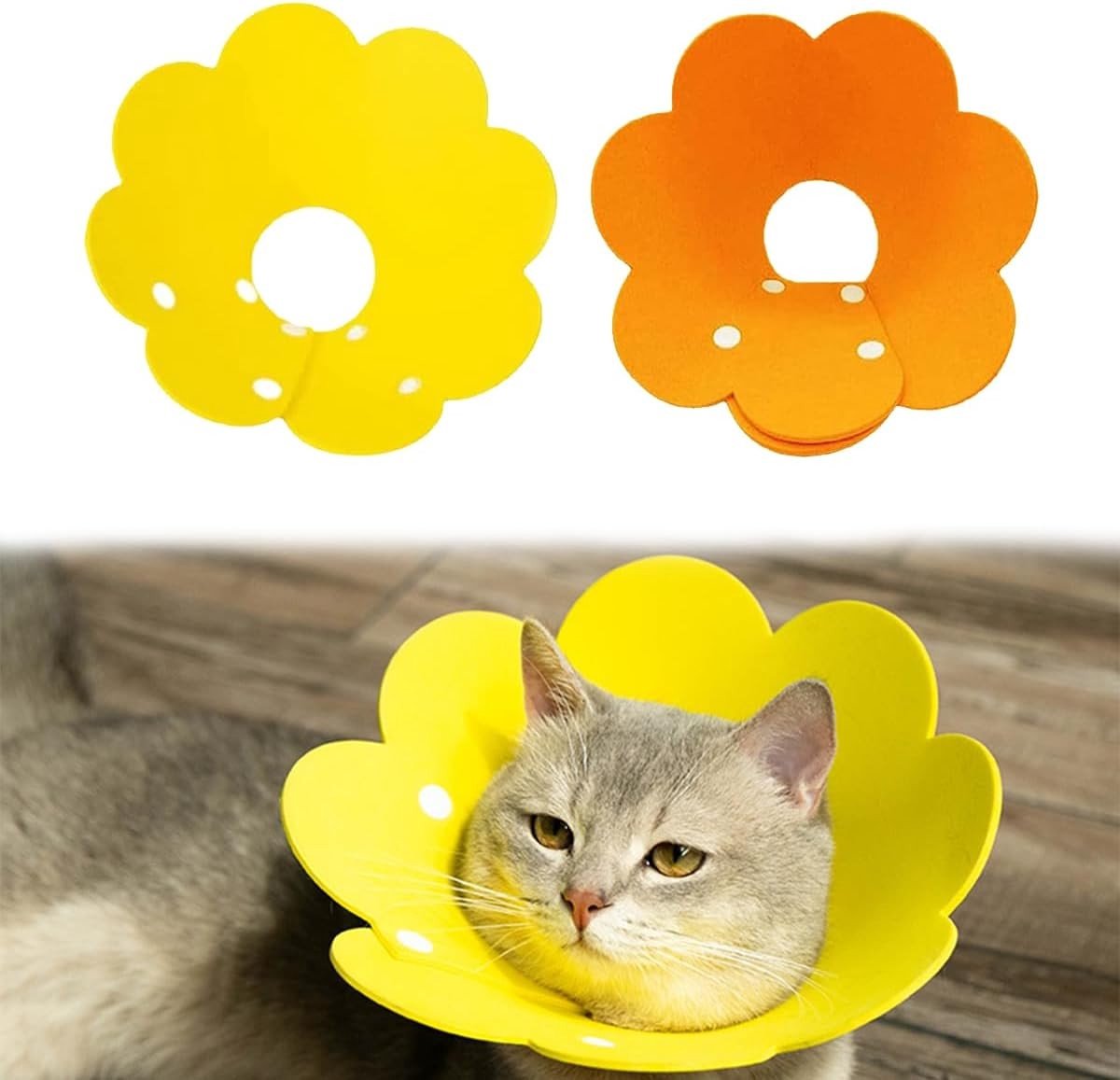 Verstelbare Beschermhalsband voor Katten en Honden - Anti-Bijten, Herstelhalsband, 2 Stuks, Comfortabel en Duurzaam