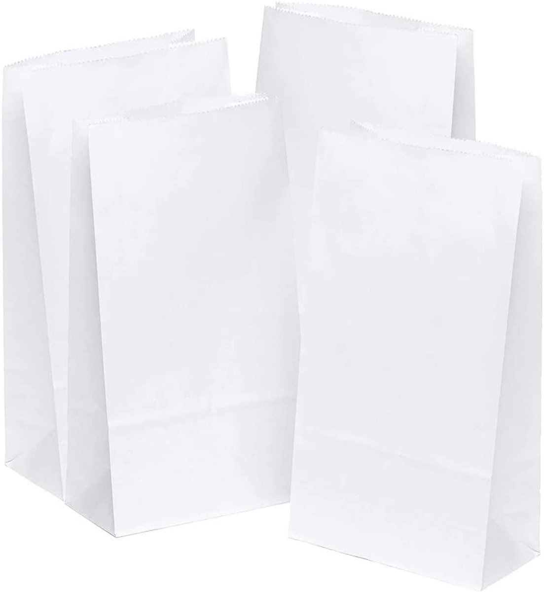 Witte Papieren Cadeauzak 50 Stuks 9x18x5.5 cm | Kraft Papier, DIY, Verpakking voor Feesten en Cadeaus