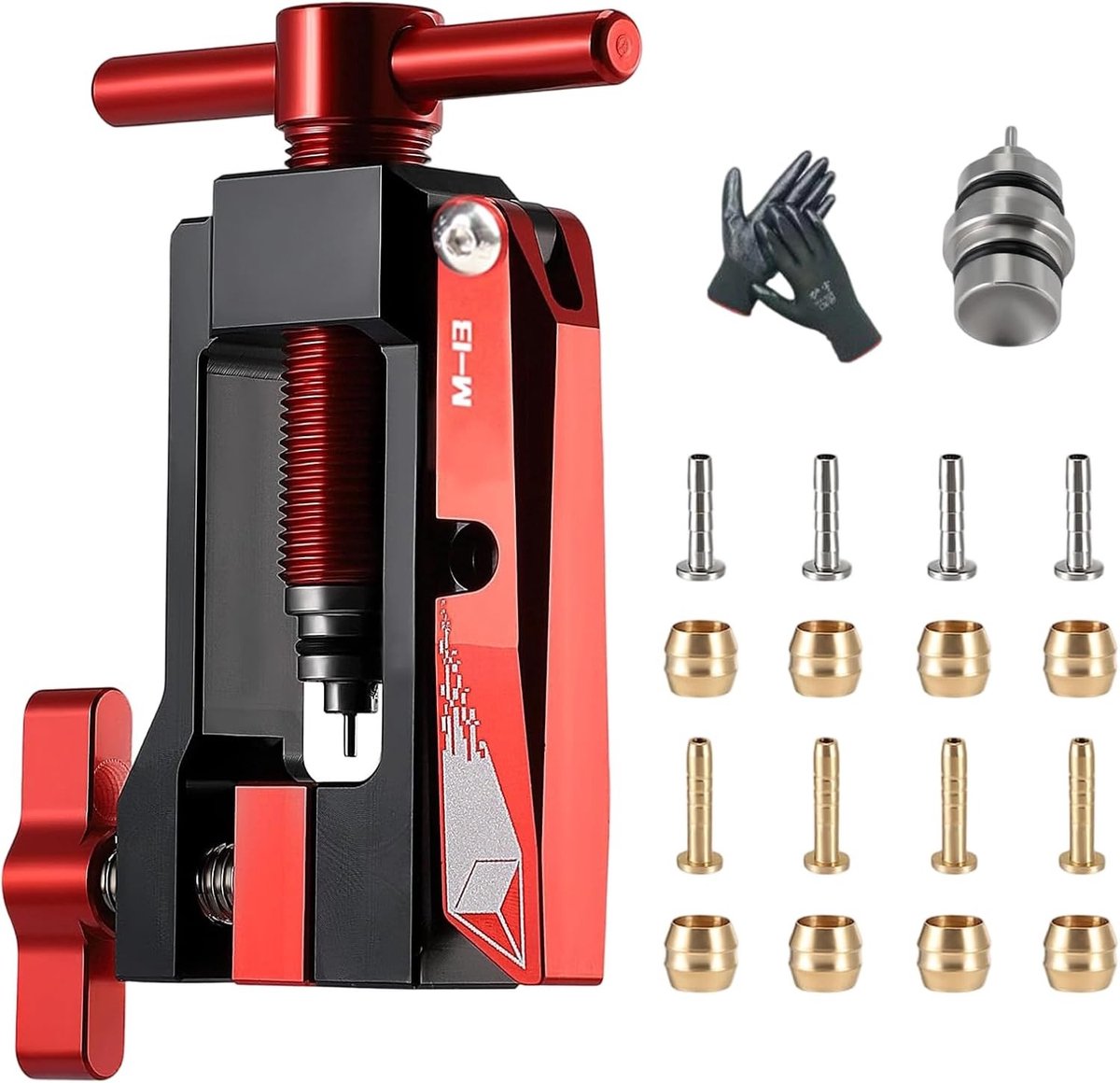 Hydraulische Fietsslang Snijder, Naalddraaier, Invoertool en 8 Stuks Barb Olive Set voor Veilige Aansluitingen en Installatie van Olive Banjo Tool Set