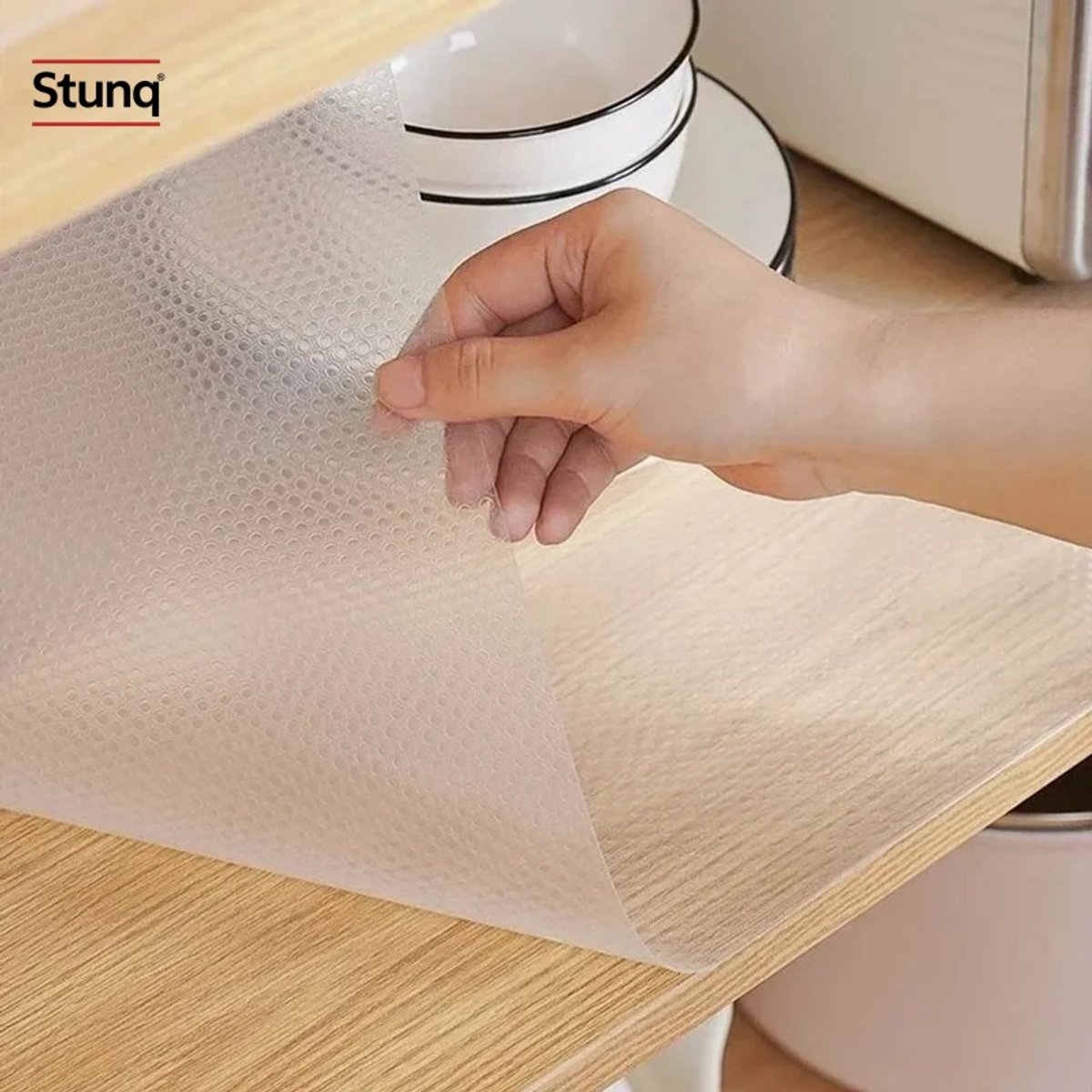 Stunq® Transparante waterdichte anti-fouling keukenmat 30x150 cm, EVA oliebestendig, antislip op rol