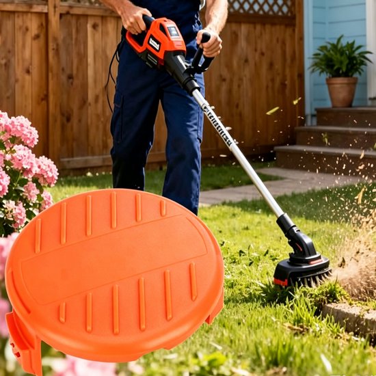 4 stuks - trimmerdop - grastrimmer dop - vervangingsdop grastrimmer - Oranje - 8,7 cm x 3,4 cm - voor AFS trimmer spoel ABS materiaal voor Black & Decker modellen zoals STC1820CM, STC1820PC, STC1820EPC,STC1840EPC, ST5530, ST1823 en GLC1823L20 — afbeelding 5