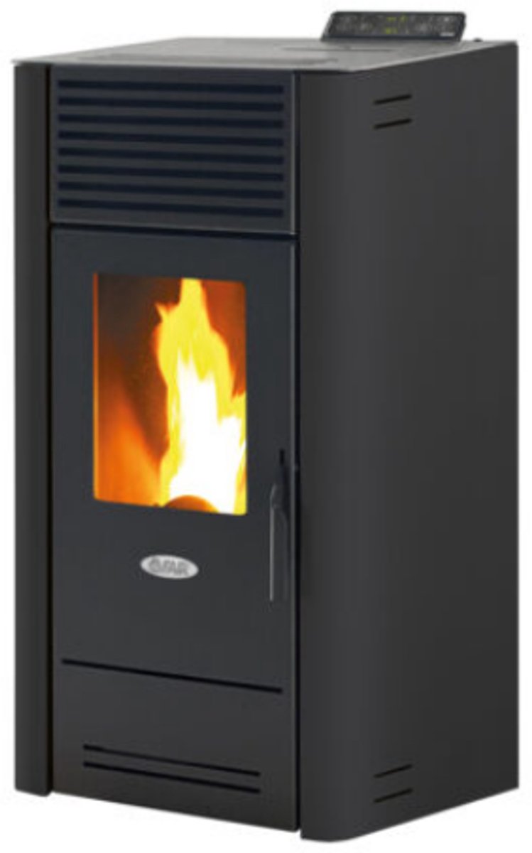 Fair BIO 80A Pelletkachel 8 kW – Compact Design – Hoog Rendement – Programmeerbaar – Voorventilatie – Antraciet – Verwarmt tot 240 m³