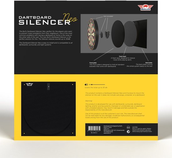 Bull's Dartboard Silencer Neo - Geluidsdemper van Bull's — afbeelding 4