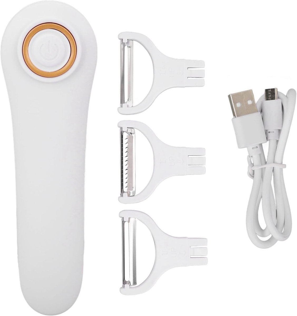 Draadloze Elektrische Schiller voor Aardappelen en Groenten met 3 Snijkoppen - Handige Oplader voor Thuisgebruik, Ideaal voor Aardappelen, Wortelen en Komkommers