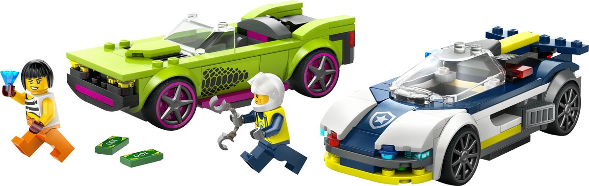 LEGO 60415 City Politiewagen en snelle autoachtervolging Politie Auto Speelgoed Set — afbeelding 7