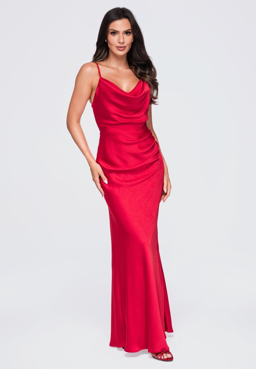 LARICA Jurk - Strapless - Rits - Effen Rood XS