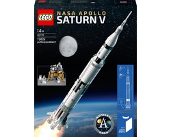 LEGO 92176 Ideas NASA Apollo Saturn V en Voertuigen, Speelgoed Ruimteschip Bouwset, Collectors Item en Displaymodel