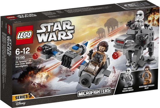 LEGO Star Wars Ski Speeder vs. First Order Walker microfighters 75195