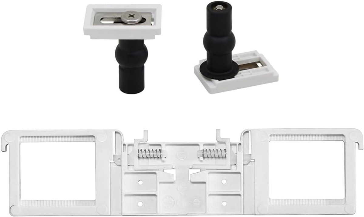 Toiletbrilscharnierset met Soft-close Scharnieren en Kunststof Expansiepluggen voor Universele Montage (207 mm)