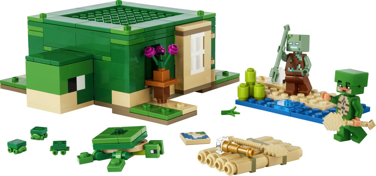 LEGO Minecraft Het schildpadstrandhuis Dieren Speelgoed voor Kinderen vanaf 8 jaar 21254 — afbeelding 7