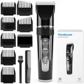 Nuvance Tondeuse Mannen - Baardtrimmer Mannen - Tondeuse Hoofdhaar - Trimmer Mannen - Haartrimmer Mannen - Incl. 8 Opzetstukken