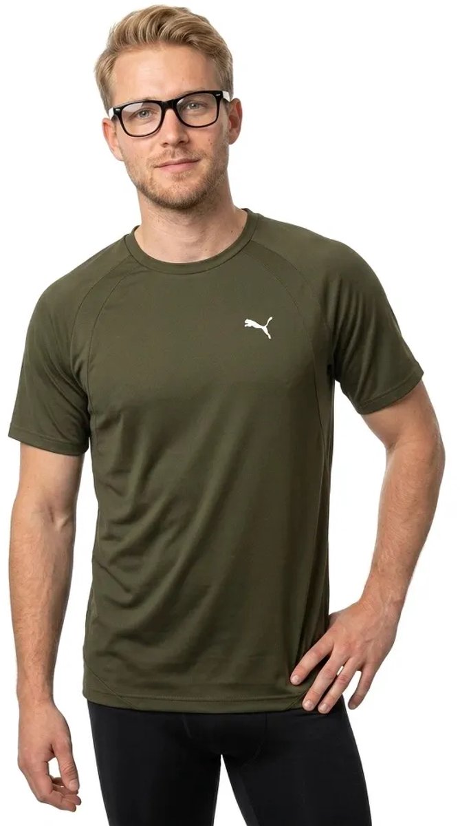 Puma Evostripe T-shirt Met Korte Mouwen L Man Olijf