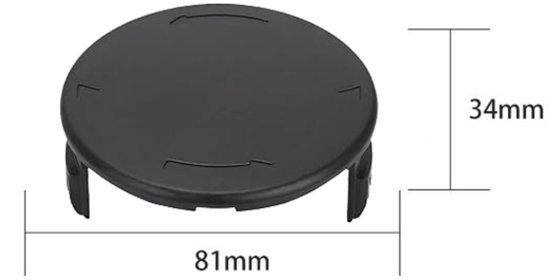 Parkside spoeldeksel trimmer 6-pack — ABS vervangende doppen compatibel met Parkside PRT 550 en PRTA 20-LI-serie — afbeelding 4