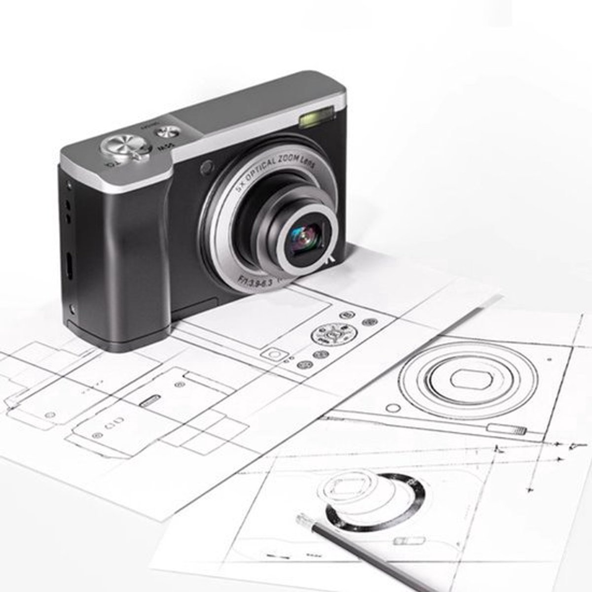 Actioncam 5K Ultra HD - 5K Resolutie - 2,88 Inch HD Touchscreen - Met Flitser - Draagband En Opbergtas