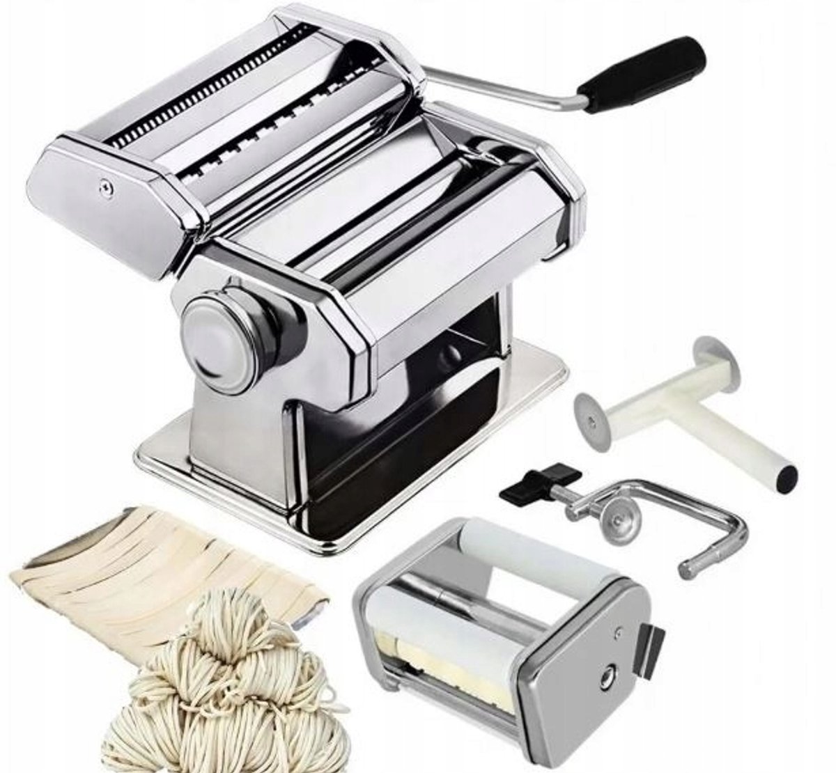 RVS Pastamachine voor Ravioli & Deeg - Handmatig & Groot