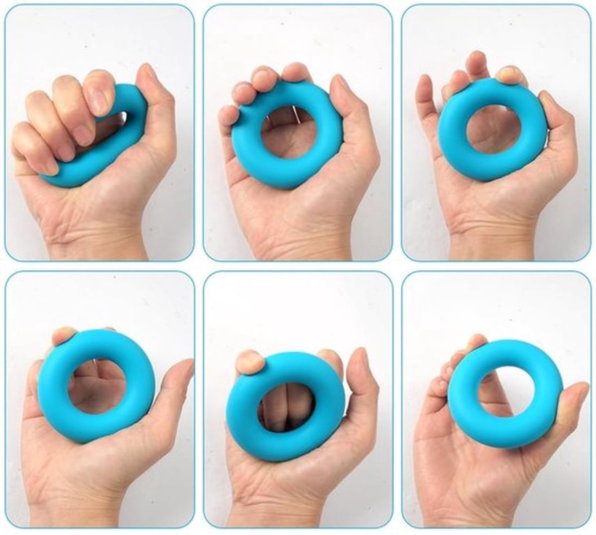 - Vingertrainer - Gripversterker - Verbeter je vingerkracht en snelheid - 4 stuks - Silicone vingertraining - Geschikt voor sport en muziek...