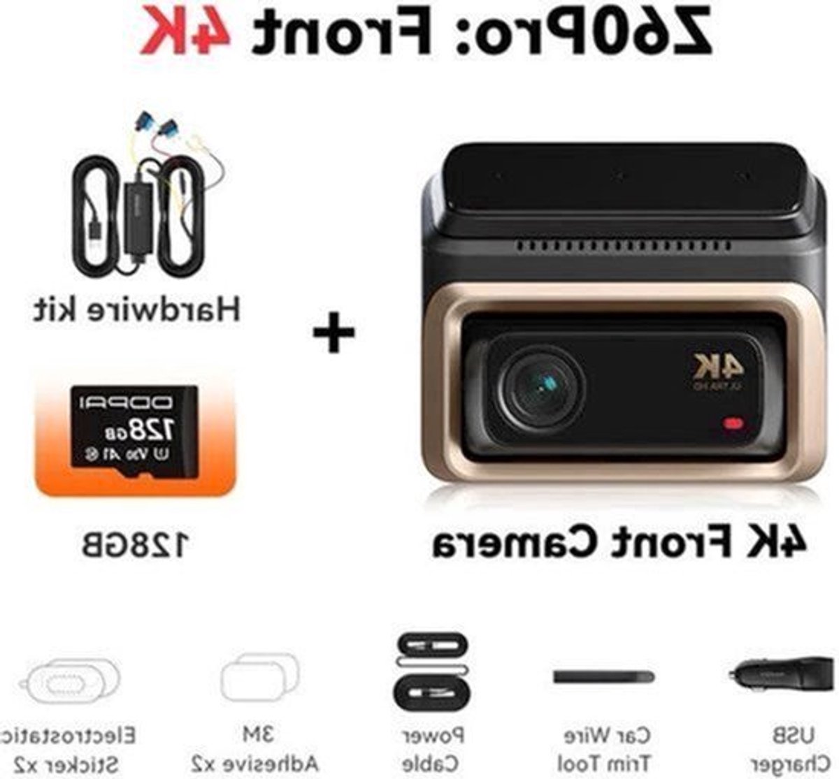 Dashcam – Autocamera – DVR – Videoregistratie – Bewegingsdetectie – 4K Ultra HD – 5GHz Wifi & ADAS Veiligheid