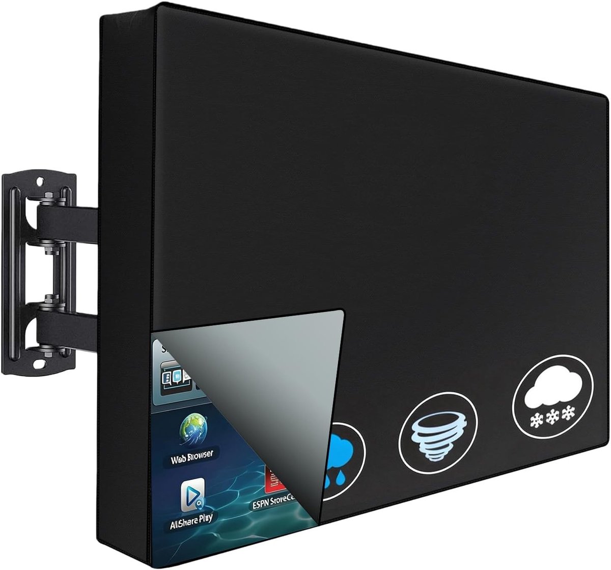 Beschermhoes voor 40-42 inch TV - Weerbestendig, stofdicht en waterdicht - 600D Oxford stof