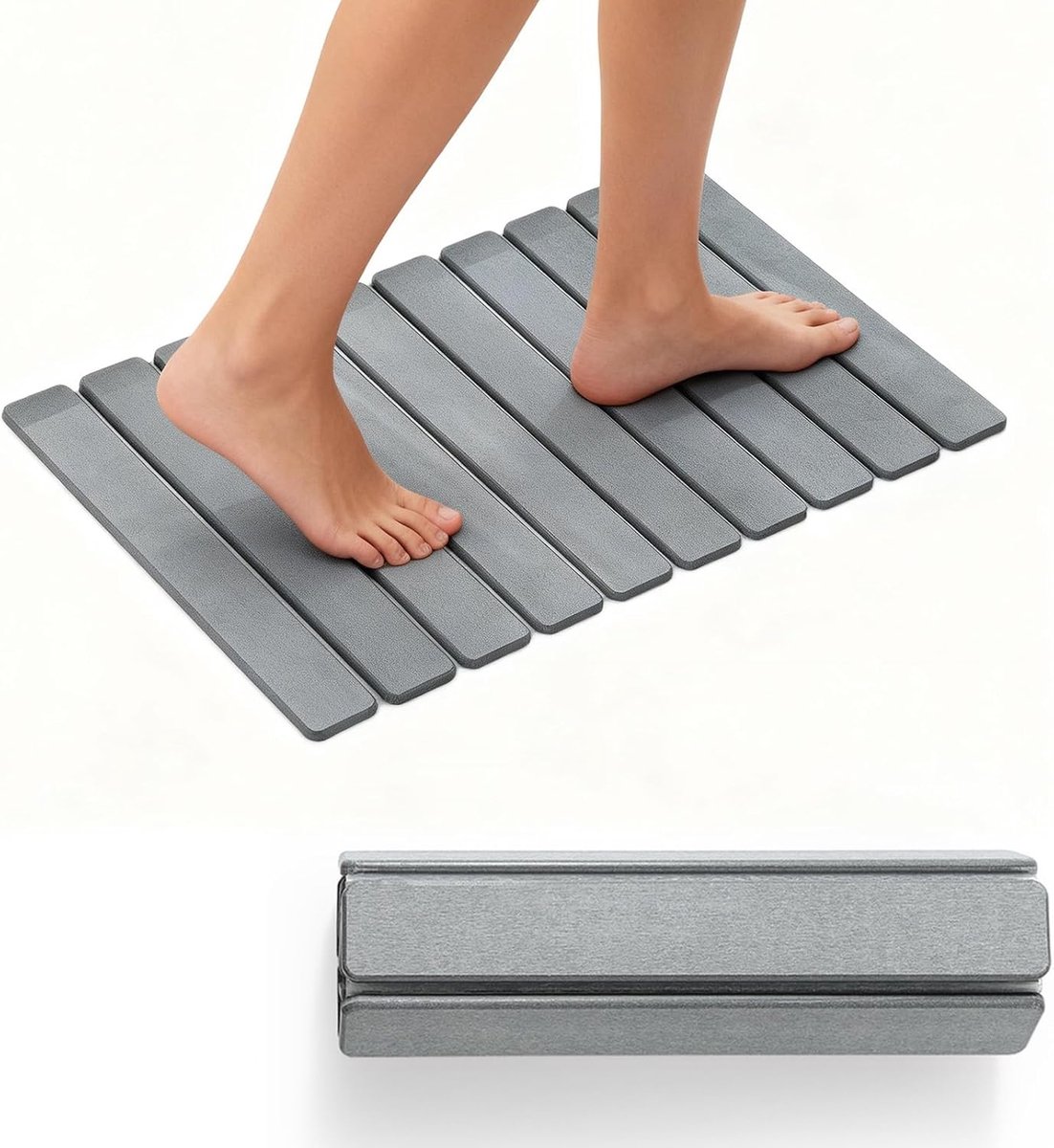 Douchemat - Diatomiet - Modern - Antislip - Absorberend - Lichtgrijs