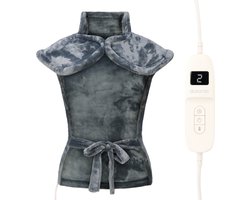 Auronic Elektrisch Warmtevest - Verzwaard Design - 9 Warmtestanden - Handsfree Vest - 60x85 cm - Grijs