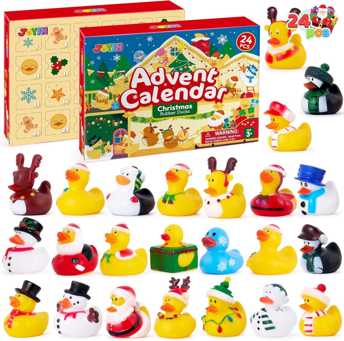 Kerst Adventskalender met Eendjes voor Kinderen - Speelgoed, Verrassingen en Feestelijke Decoratie