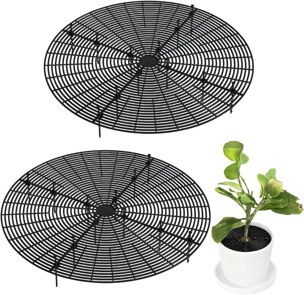 Plant Pot Cover voor Bescherming van Bloempotten, 2 Stuks Snijbare Plantenhoezen voor Huisdieren en Kinderen, Plastic Bescherming voor Bloempotten en Planten