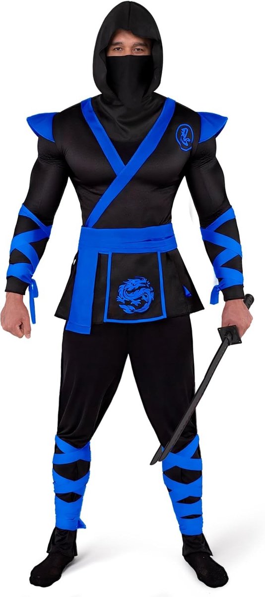 Volwassen Ninja Kostuum voor Halloween en Cosplay Feest - XL Maat, Perfect voor Themapartijen en Verkleedgelegenheden