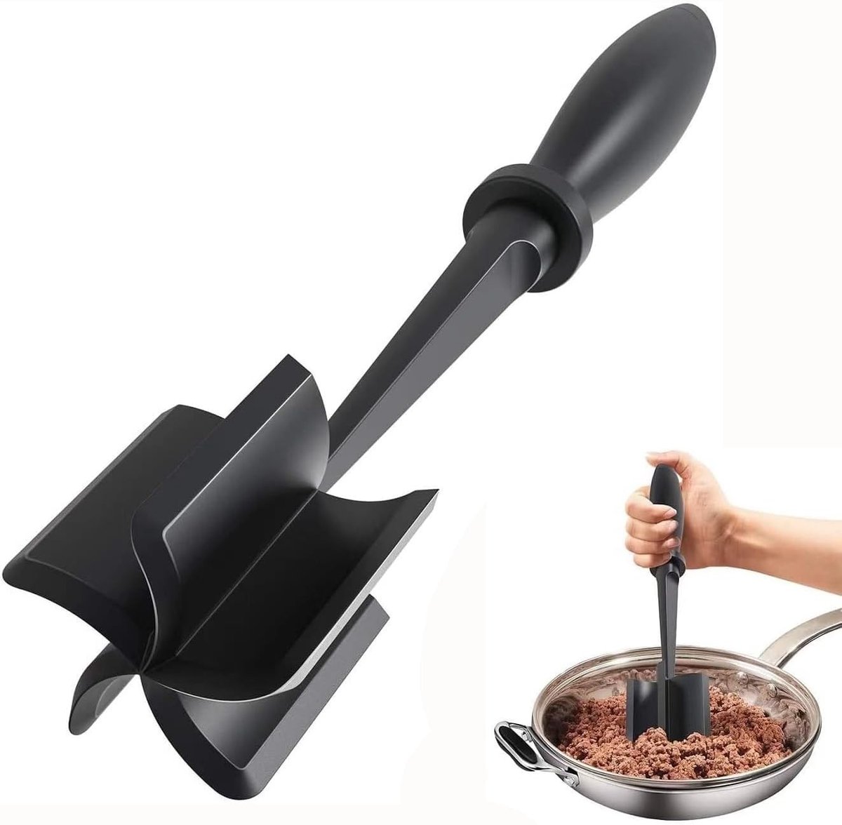 Veelzijdige Vleeshakker en Burgerprikker - Hittebestendige Nylon Keukengereedschap voor Rundvlees, Kalkoen en Meer, Ideaal voor Mixen en Koken