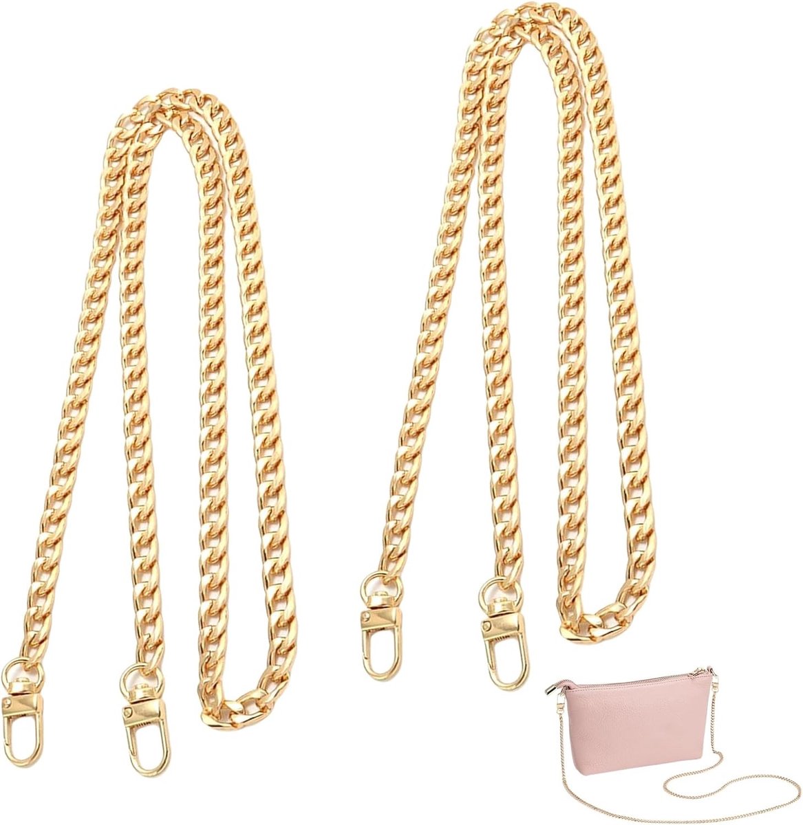 Kettingsling - Goud - 120 cm - Duurzaam Metalen Handtas Ketting - Voor Handtassen en Schoudertassen