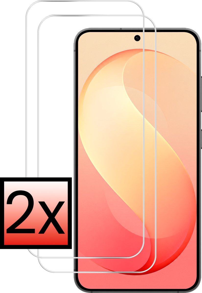 Screenprotector - 2 Stuks - Geschikt voor Samsung Galaxy S26 FE - Extra Sterk - Beschermglas - Gehard Glas - Tempered Glass - Screen Protector - Bescherm Cover