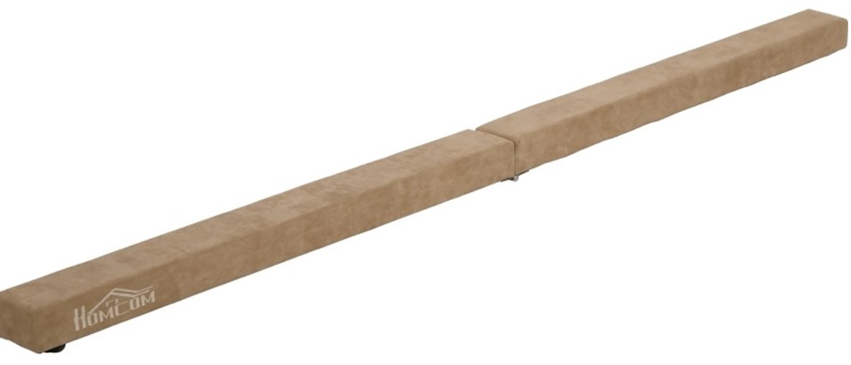MODFU-Balansbalk-Opvouwbaar-Antislip-Suède-Hout-Bruin-210 Cm