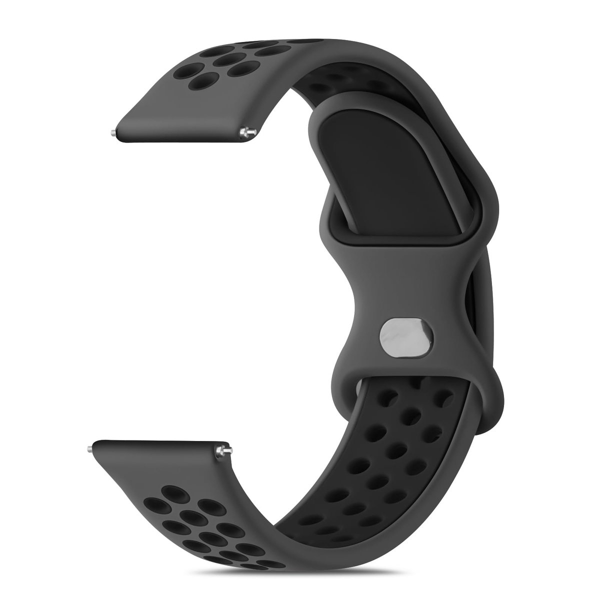 Vancle Horlogeband 22mm Heren Dames, Nieuw Waterdicht Siliconen Armband 22mm Smartwatch Accessoire Tweekleurig Ademend - ShopVlot