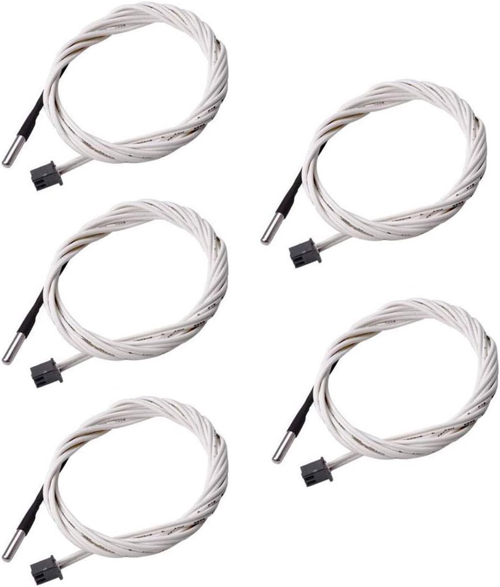 5 Stuks 1 Meter Thermistor Temperatuur Sensor voor 3D Printer tot 350°C - NTC100K, Hoge Precisie, Betrouwbare Metingen