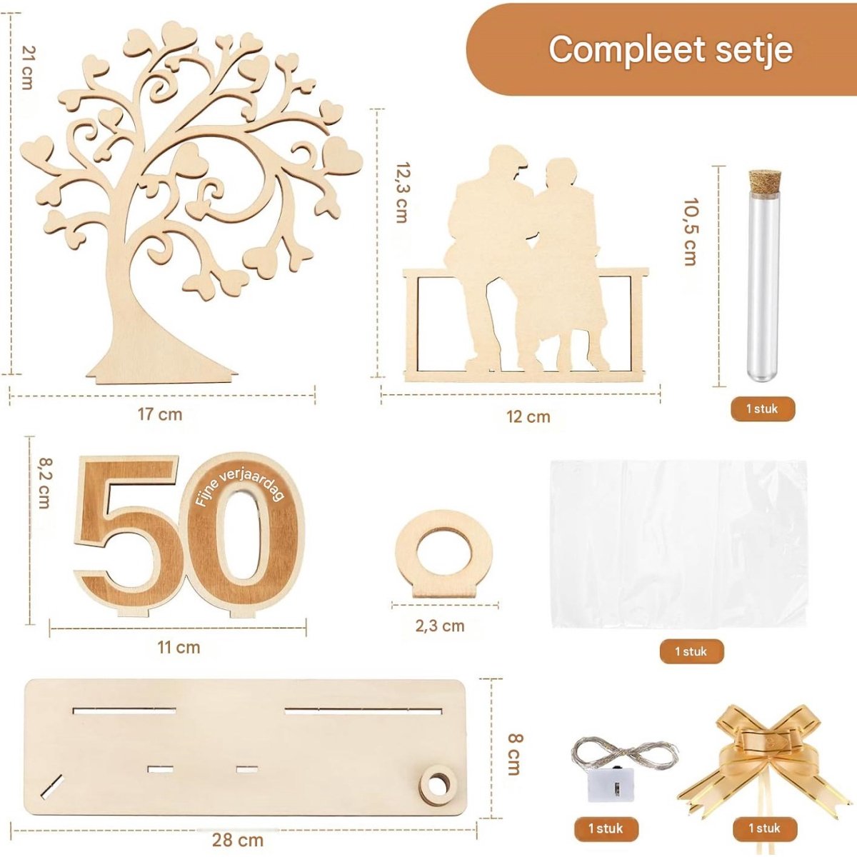 Geldgeschenk Geldbaum - Geldbaum Geschenk - Houten Decoratie - LED Verlichting - Lasergravure - Natuurhout - Elegant Design - Direct Klaar Om Te Geven - 1 Stuk