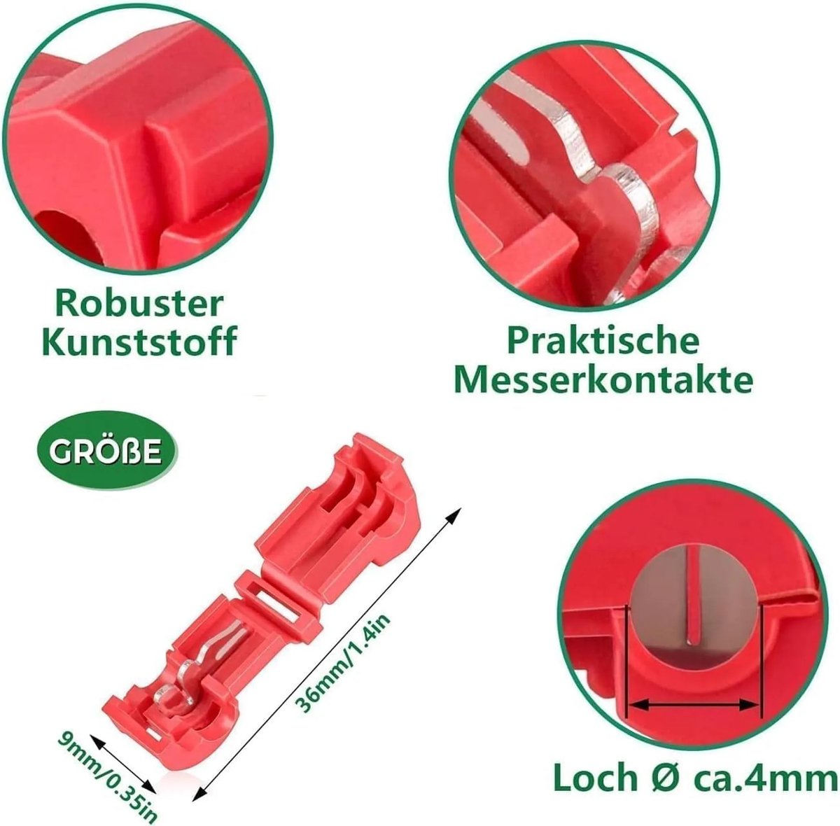 Twaalf aansluitklemmen voor robotmaaiers, inclusief T-stukken en snelkoppelingen. Ideaal voor robotmaaiers van Gardena, Husqvarna, Worx en Bosch. Een perfecte keuze voor begrenzingsconnectoren. thumbnail 2